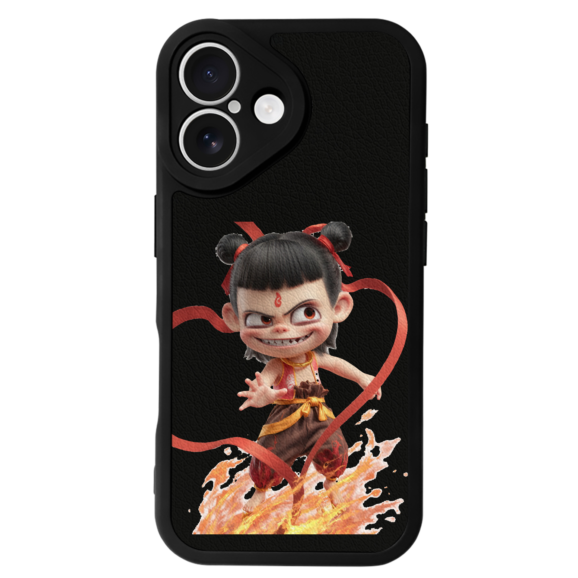 （画像用） Ne Zha 2 ナタ 魔童の大暴れ 【iPhone 16シリーズ対応】シリコンスマホケース（レザー調） 材質：シリコン
